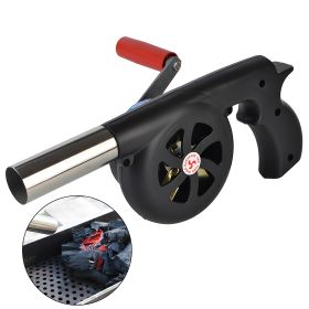 1pc Hand Crank Blowers; BBQ Manual Fan; Air Blower; Outdoor Cooking Barbecue Fire Bellows For Picnic Camping Stove Accessories