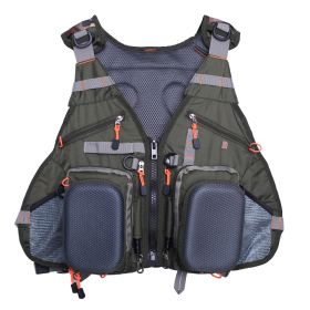 Fly Fishing Vest Pack Adjustable for Men and Women (Color: Green)